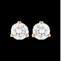 swarovski rose gold plated solitaire earrings