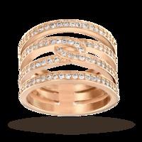 SWAROVSKI Rose Gold Plated Creativity Ring - Ring Size O