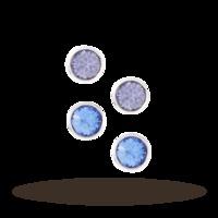 SWAROVSKI Crystal Harley Tanzanite Earrings Set