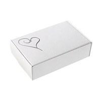 Swirl Heart Wedding Cake Box Pack - White