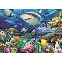 Swimming with Sharks by Howard Robinson 1000 Piece Jigsaw Puzzle