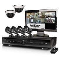 Swann DVR8-2550 8 Channel Digital Video Recorder with 4 x PRO-580 Cameras and 2 x PRO-581 Dome Cameras Plus 15 inch Monitor (UK)