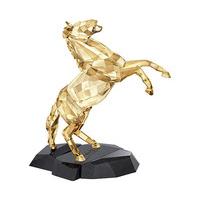 swarovski stallion gold tone full colored