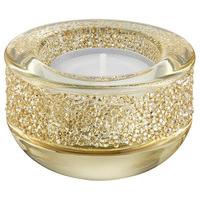 Swarovski Shimmer Tea Light, Gold Tone Color accents