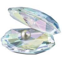Swarovski Shell with Pearl, Light Blue Full-colored