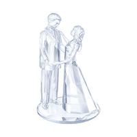 swarovski love couple clear crystal