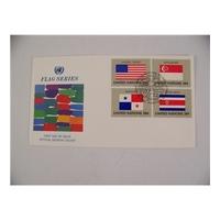 Switzerland - UN Flags - First Day Issue 25.10.1981 - United States, Panama Singapore, Costa Rica Multi-coloured