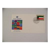 Swiss stamps - United Nations flag series - Kuwait, First day issue official Geneva Cachet