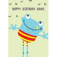Swimming Frog l Personalised Birthday Card | Scribbler Cards