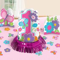 Sweet 1st Birthday Girl Party Table Decoration Kit