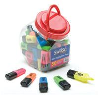 Swash Mini Highlighter Pens Assorted Tub of 50