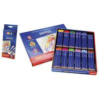 swsh classbox 300 premium triangular komfigrip colouring pencils