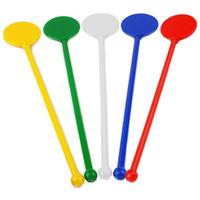 Swizzle Stick Disc Stirrers Coloured (Pack of 25)
