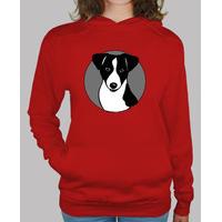 sweatshirt dog girl model