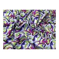 swirl print jardin stretch cotton sateen dress fabric purple