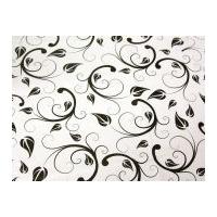 swirl floral print plastic coated pvc table protector fabric