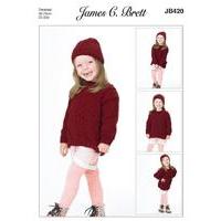 Sweater and Hat in James C. Brett Twisted Fashion Yarn (JB420)
