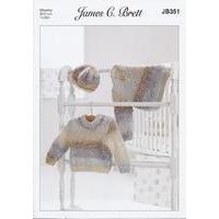 Sweaters and Hat in James C. Brett Baby Marble Chunky (JB351)