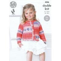 sweater and cardigan in king cole splash dk 4246