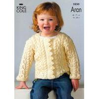 Sweater and Jacket Knitted in King Cole Fashion Aran (2850)