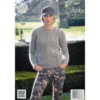 sweaters and hat in king cole magnum chunky 4281