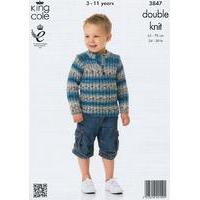 Sweater & Cardigan in King Cole DK (3847)