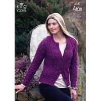 sweater and cardigan in king cole fashion aran 3381