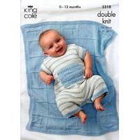 sweater pants romper and blanket in king cole bamboo cotton dk 3318