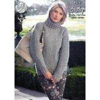 sweater and cardigan in king cole magnum chunky 4274