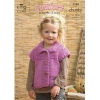 Sweater, Gilet and Jacket in King Cole Comfort Chunky (3180)