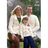 sweaters and cardigan in king cole merino blend aran 3019