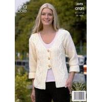 Sweater and Jacket Knitted in King Cole Fashion Aran (3075)