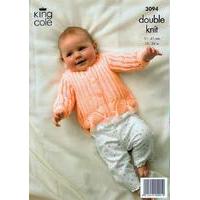 sweater cardigan and hooded jacket in king cole baby dk 3094