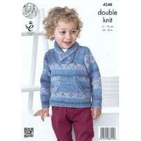 sweater and cardigan in king cole splash dk 4248