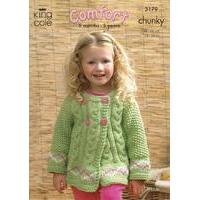 sweater and jackets in king cole comfort chunky 3179