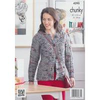 Sweater and Cardigan in King Cole Florence Chunky (4295)