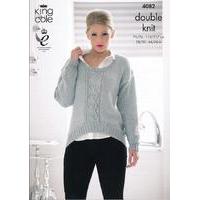 sweater and cardigan in king cole dk 4082