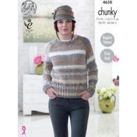 sweaters in king cole cotswold chunky 4638