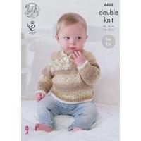 Sweaters, Slipovers and Hat in King Cole Drifter DK for Baby and Cottonsoft DK (4488)
