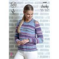 sweater and cardigan in king cole drifter chunky 4849