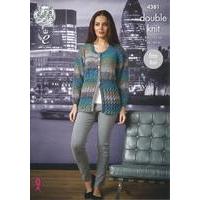 sweater and cardigan in king cole shine dk 4381