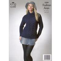 Sweater and Cardigan in King Cole Fashion Aran (3209)