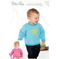 Sweaters with Heart or Star Motif in Peter Pan Merino Baby DK (P1182) Digital Version