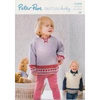 Sweater and Slipover in Peter Pan Merino Baby DK (P1259)