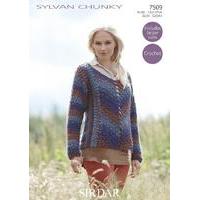 sweater in sirdar sylvan chunky 7509