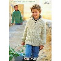 sweaters in sirdar supersoft aran 2314