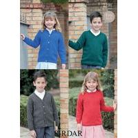 Sweaters and Cardigans In Sirdar Wash \'N\' Wear Double crepe DK (2398)