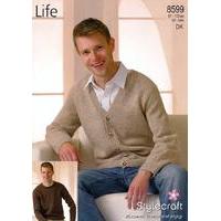 sweater cardigan in stylecraft life dk 8599