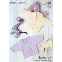 sweater and cardigan in stylecraft wondersoft 4 ply 8466