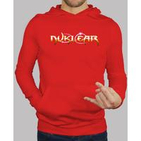 sweatshirt men - nuklear logo (red)